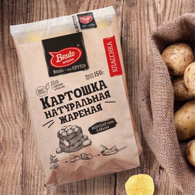 Картофель «Бруто» с солью 130 гр. в Коломне