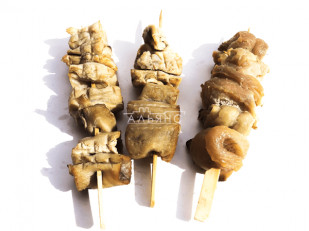 Судак (бабочка) холодного копчения: Шашлычок из щуки холодного копчения